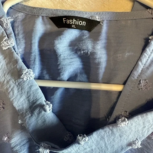 Amazon Light Blue Maxi Dress with Tie Waist - Picture 3 of 3